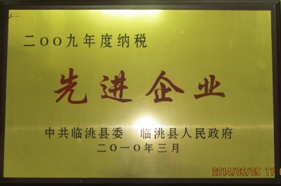 2009年度纳税先进企业